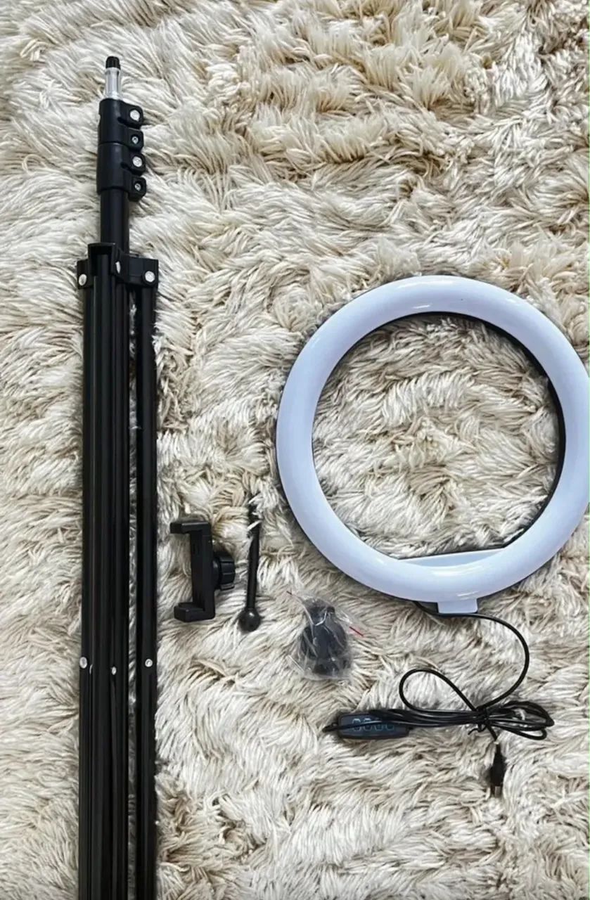 Ring Light LED Profissional LT-6010 com Tripé 2,10m + Suporte Celular? - Foto 3