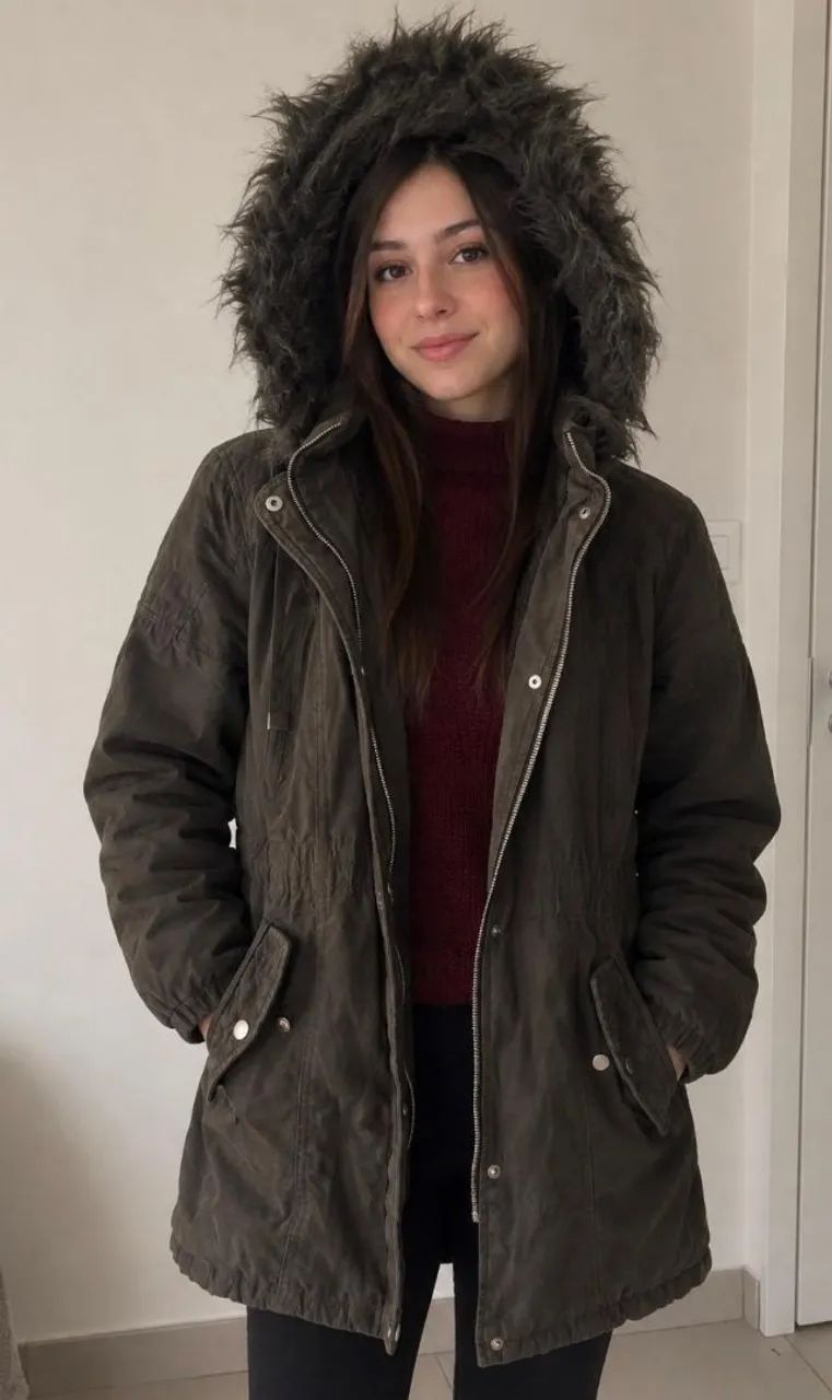 Jaqueta Parka  com capuz removível  