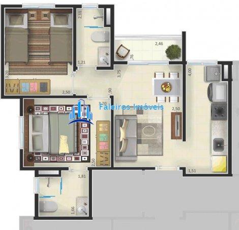 Apartamento de 1 e 2 dormitórios , com sacada e lazer - Apartamento em Lançament... - Foto 11
