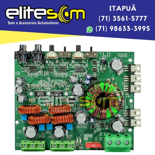 Módulo Amplificador Banda Beat 800.4 4 Canais 2 Ohms instalado na Elite Som - Foto 5