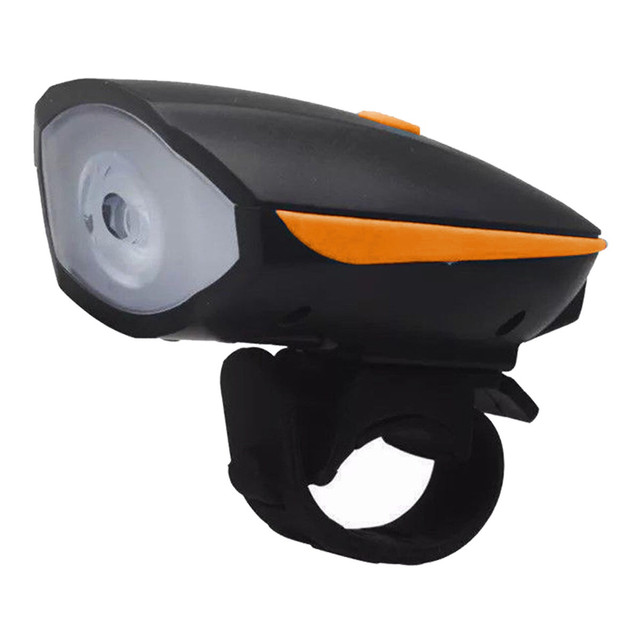 Farol lanterna recarregável com buzina 250 lumens para bike - Foto 4