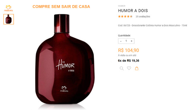 Desodorante Colônia Humor a Dois Masculino - 75ml