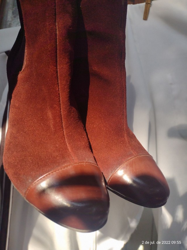 Bota Camurça Cor Vinho Amarronzado Tam: 36 - Foto 4