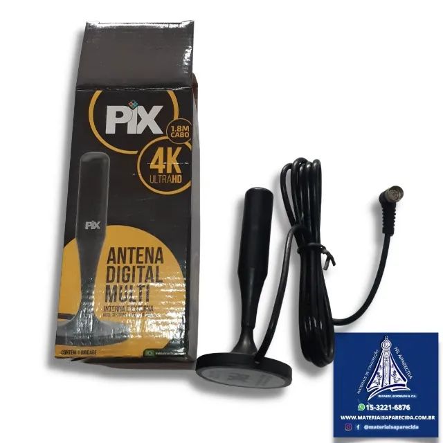 Antena Interna Externa Tv Digital Pix - Nova - Foto 4