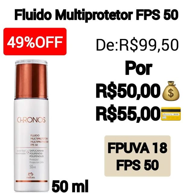 Fluido Multiprotetor FPS 50 Chronos-Natura - Beleza e saúde - Engenho de  Dentro, Rio de Janeiro 1178495414 | OLX