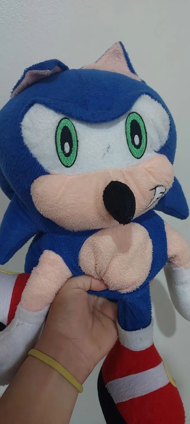 Boneco De Pelúcia Sonic Brinquedo Fofo 40 Cm