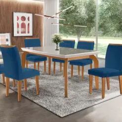 Mesa canto reto com 6 cadeiras 100% MDF!! Tt8671m - Foto 3