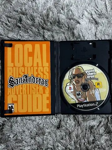 Jogo GTA San Andreas Completo Original Black label PS2