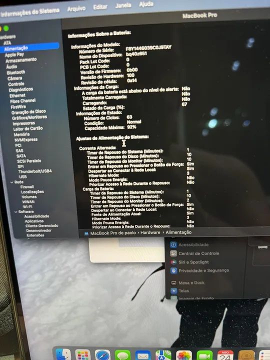 Macbook pro 16' 2021 m1 pro 16gb ram ssd 512gb - Foto 2