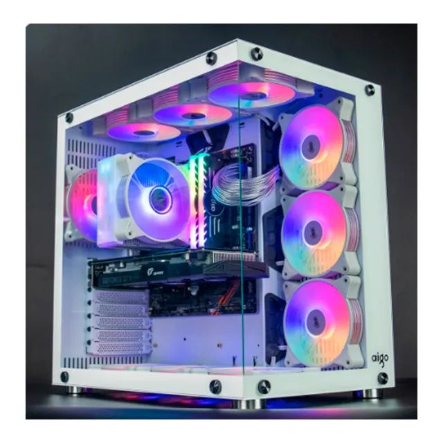 Kit Aigo AR12 Gamer 5 Fans ARGB Branco + Controladora + Controle Remoto - Foto 2