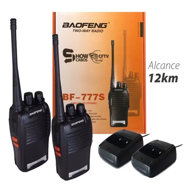 Rádio comunicador baofeng kit c/2 rádios 