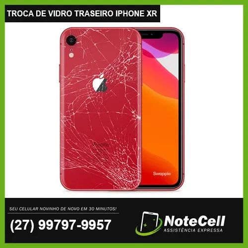 Troca de Vidro Traseiro iPhone XR - Garantia de 3 Meses!
