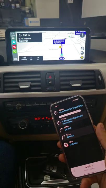 Central Multimídia Android 10.25 polegadas Carplay sem fio Bmw 320i 325 328 - Foto 3