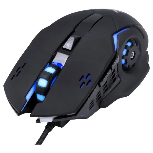 Mouse Gamer Galatica 2400 Dpi Led Azul Cabo Usb 1,8m - Foto 2
