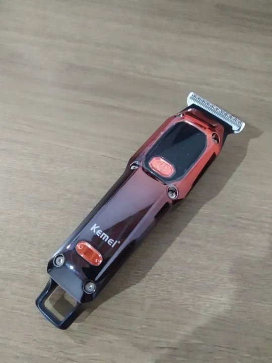 Máquina de Acabamento Kemei Profissional Red X - Foto 2
