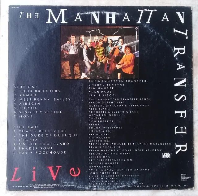 the manhattan transfer-lp 1987-live - Foto 2
