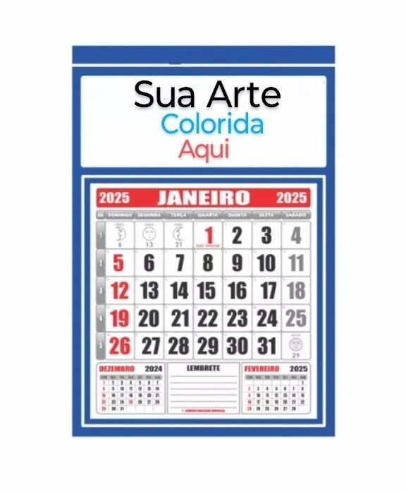 Calendário 2025 Personalizados Com Sua Logo Marca