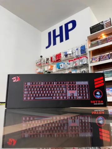 Teclado Mecânico Gamer Redragon Mitra Preto Switch Azul Led Vermelho | Parcela Sem Juros 