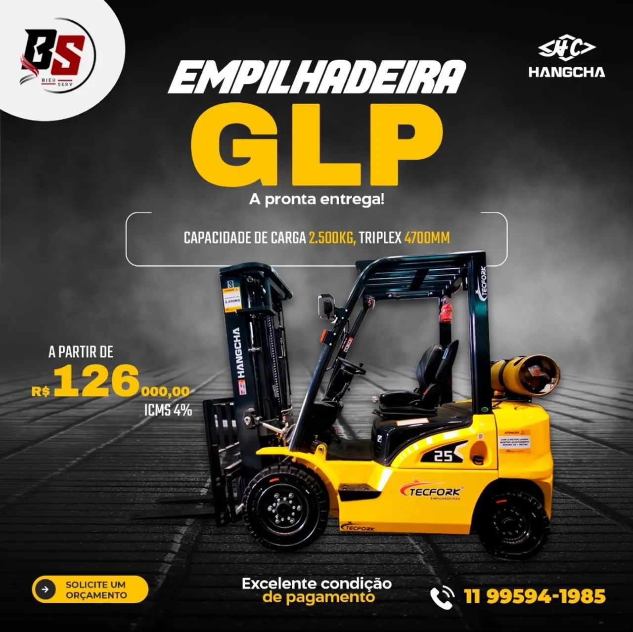Empilhadeiras Novas GLP, Diesel e Elétricas em Promoção - Foto 3