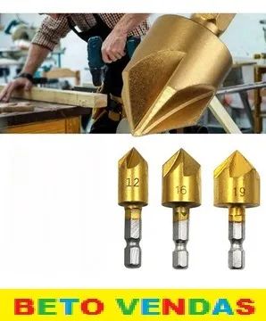 Kit 3 Brocas Chanfronadas