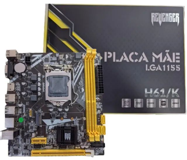 Placa Mãe Intel Nova Geração de Placas LGA1155 H61/K M2 NVMe Nova na Caixa e Lacrada