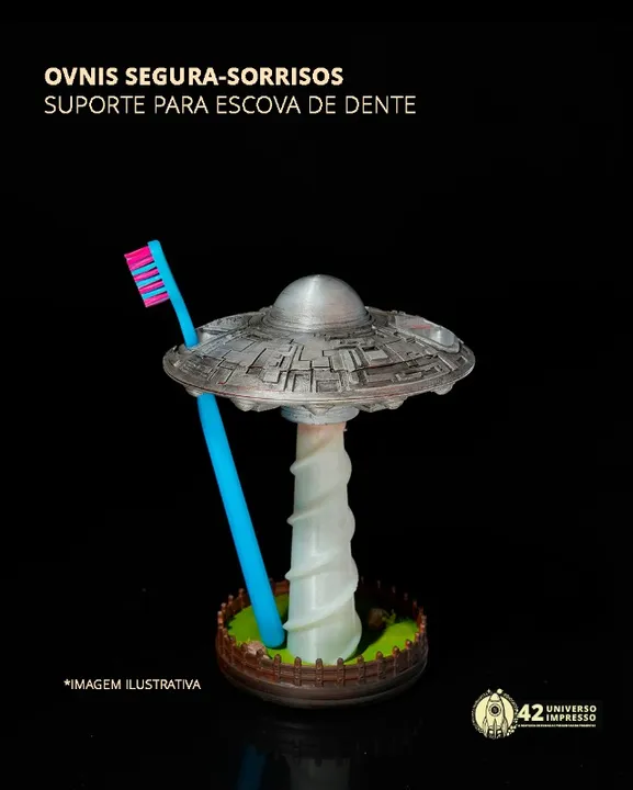 OVNIs Segura-Sorrisos - Suporte para Escova de Dente
