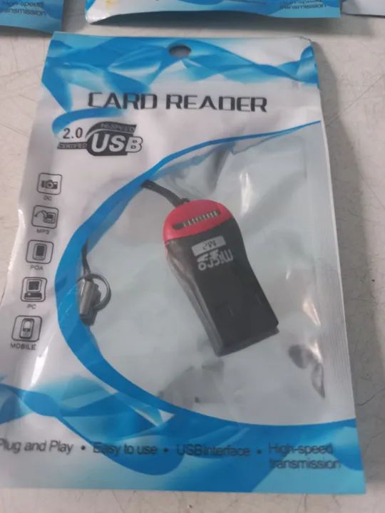 10 peças mini leitor adaptador cartão memória M2 USB  - Foto 2