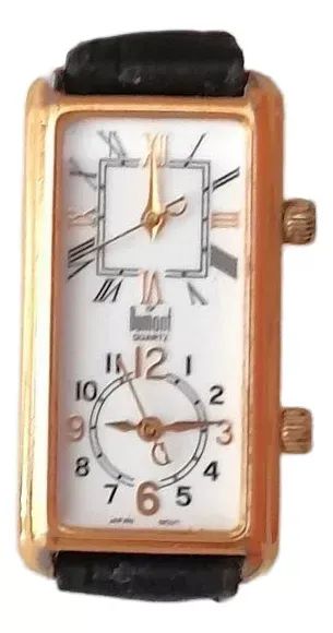 relógio dumont dual time raro lindo original quartz - Foto 2