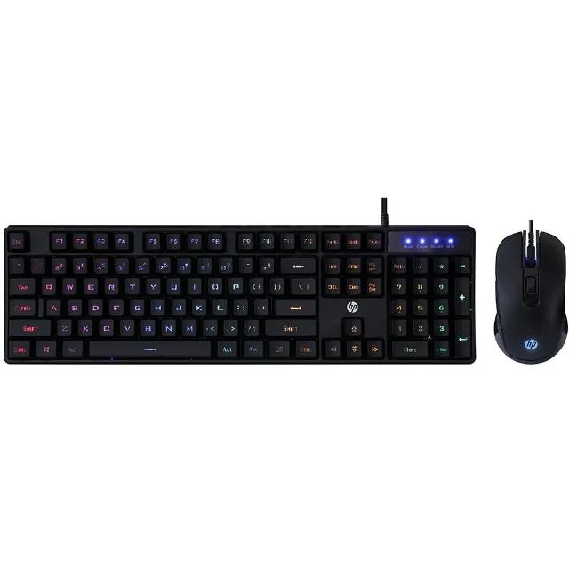 Kit Gamer HP KM200 Teclado Semi Mecânico Mouse 2400DPI - WZetta