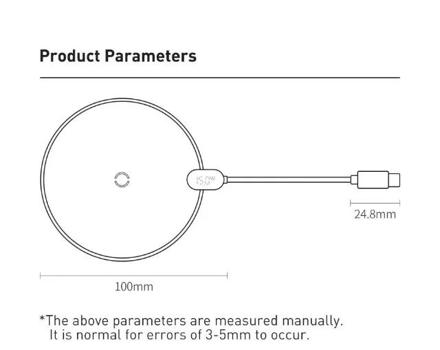 Baseus Digital LED Display Gen 2 Wireless Charger 15W Para iPHONE Samsung - Foto 3