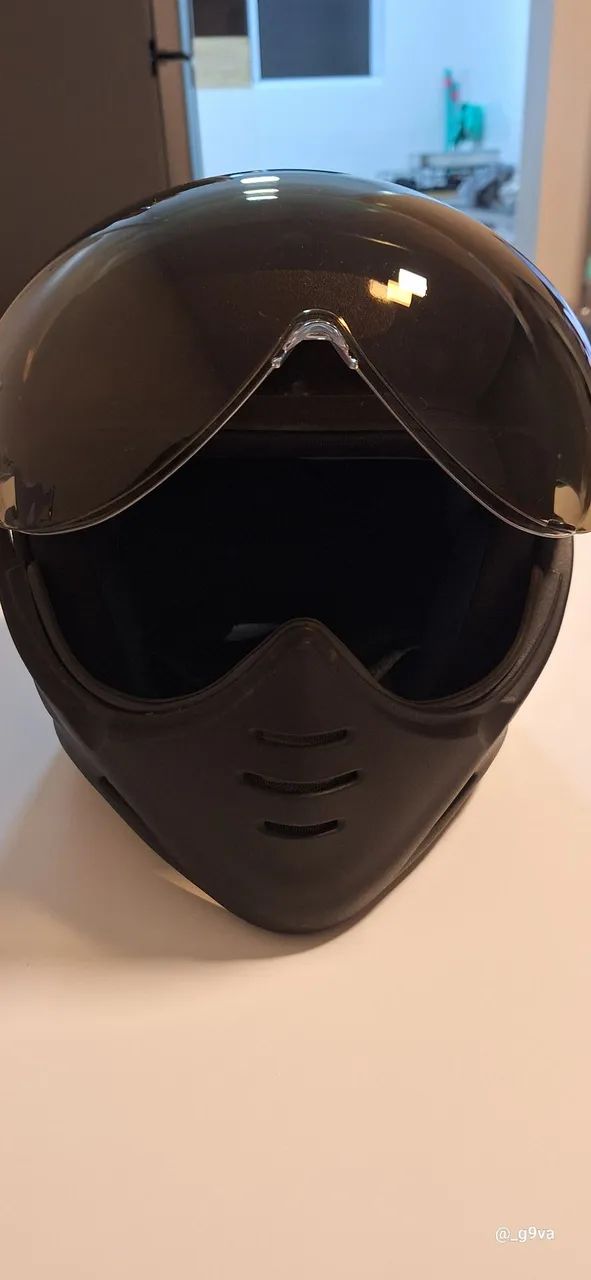 Capacete Moto estilo vintage com viseira