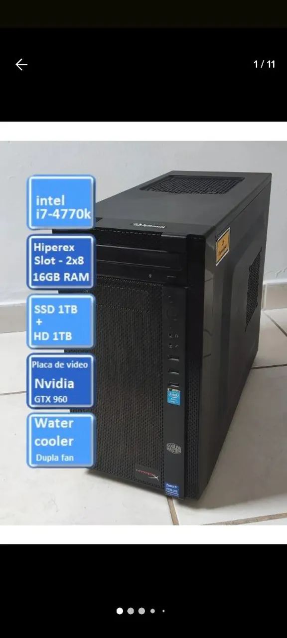 Desktop CPU i7 completo com Placa de vídeo.