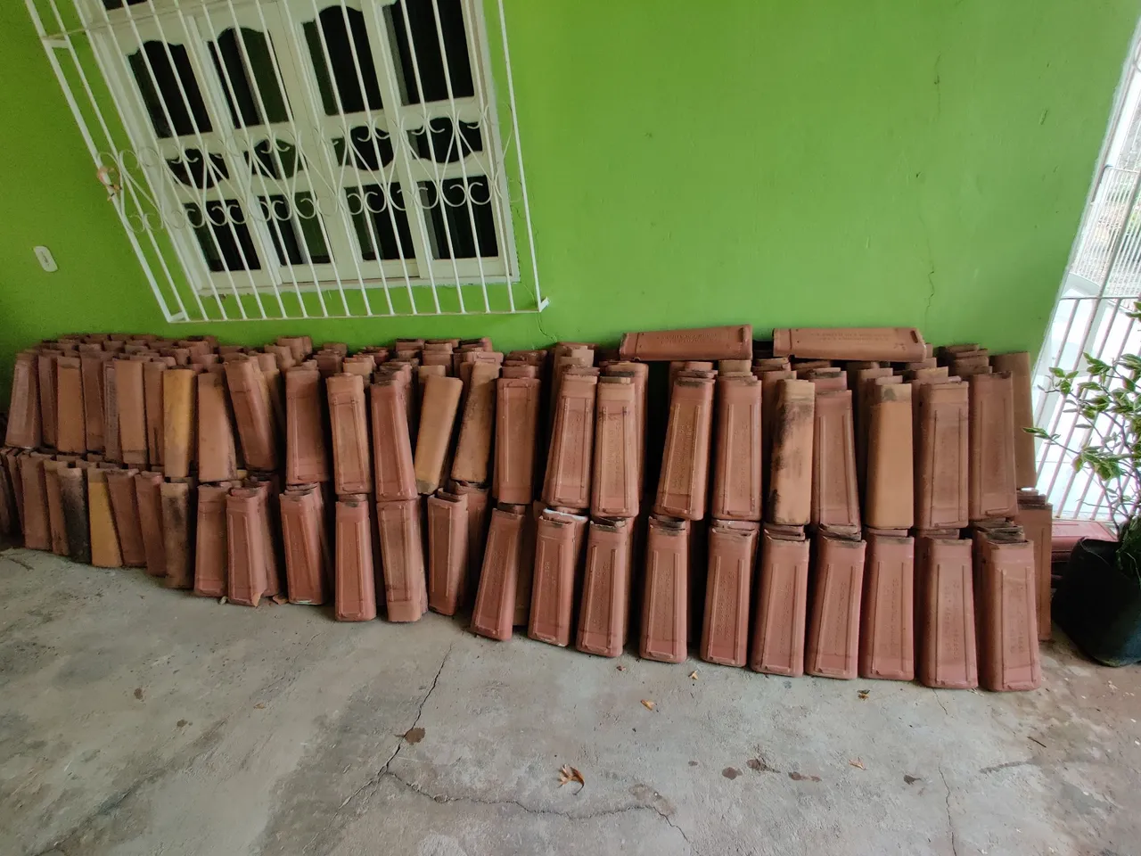 Telhas de barro para construção