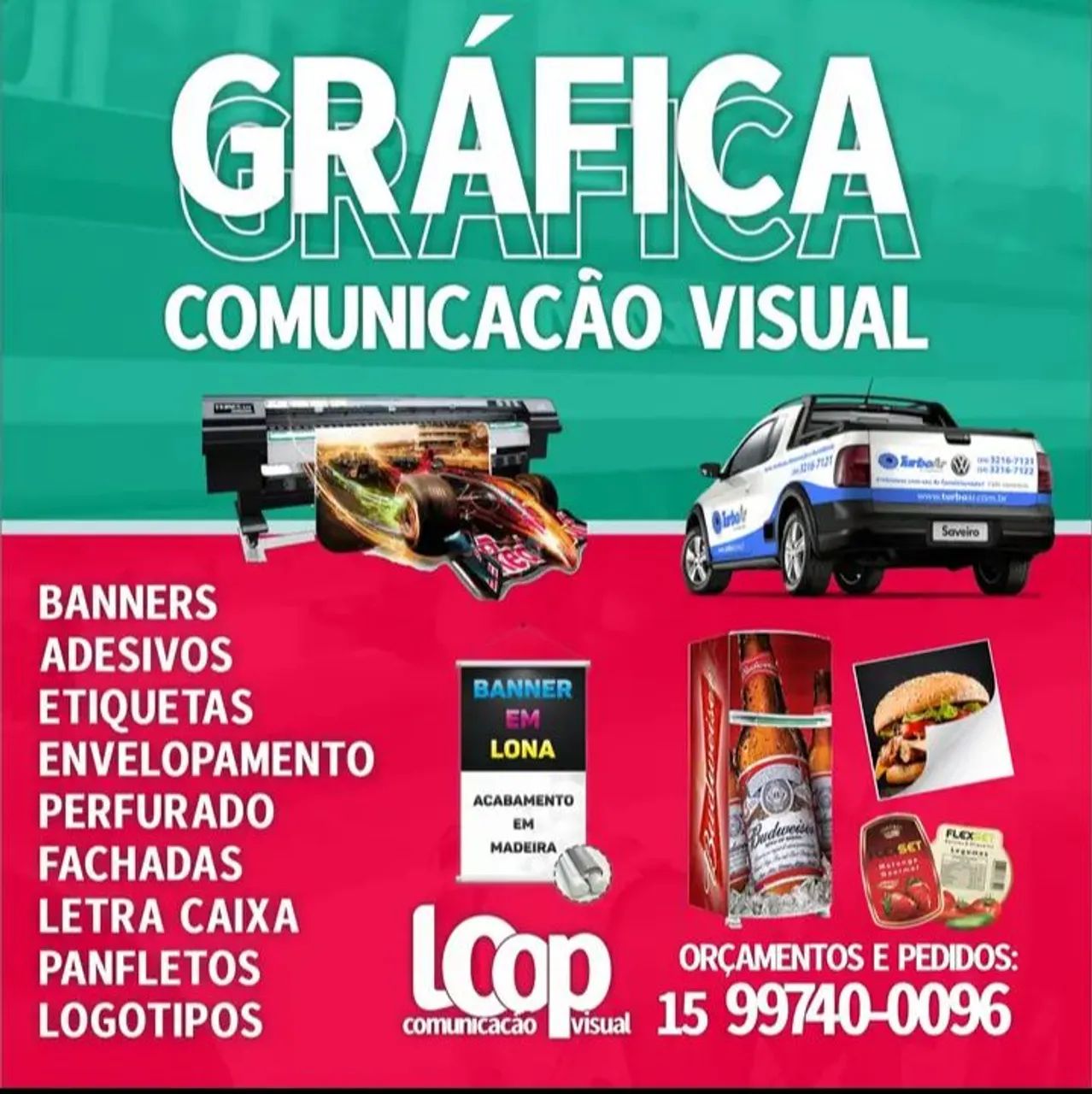 Gráfica - Comunicação Visual - Banners, Adesivos, Fachadas e muito mais!
