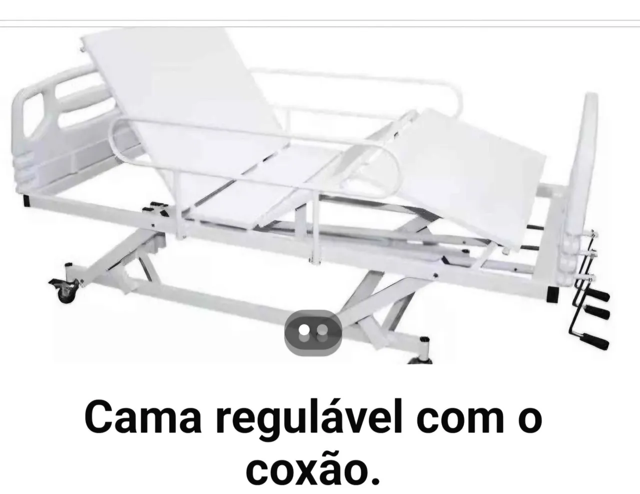Cama hospitalar regulável com coxão