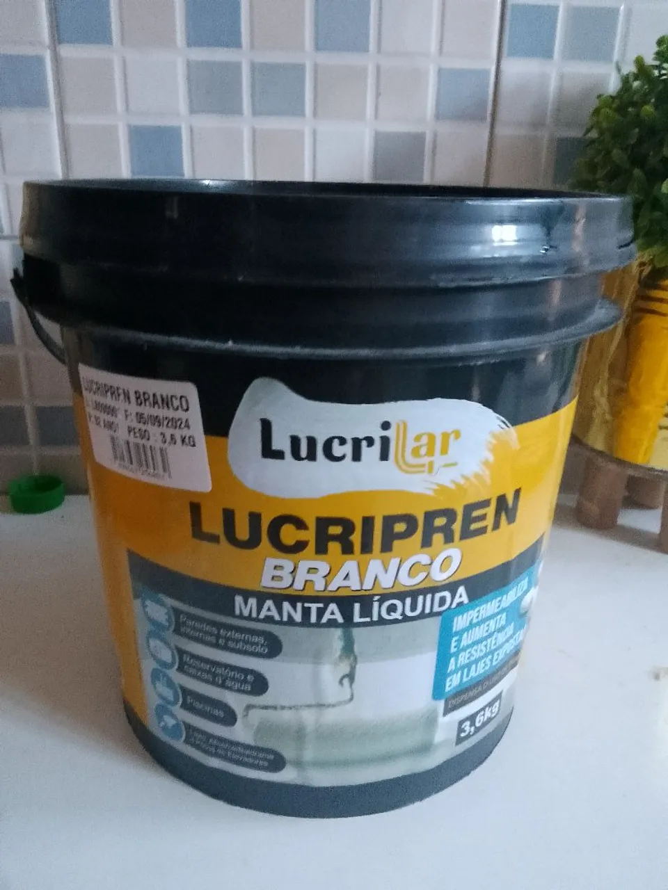 Manta Líquida Impermeabilizante Lucripren Branco 3,6kg