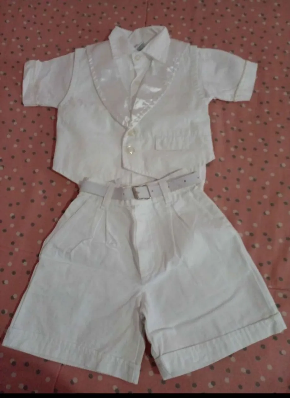 Conjunto Social Infantil Branco Tam 2