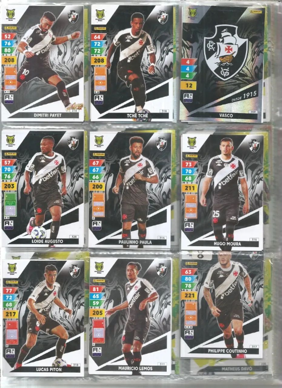 CARDS ADRENALYN BRASILEIRO 2025 - TIME VASCO 90.00