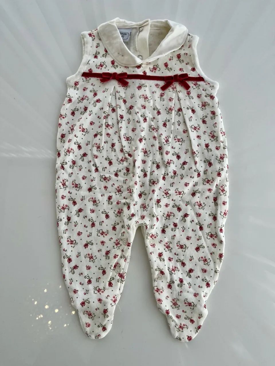 Macacão Noruega Baby floral bebê tamanho M