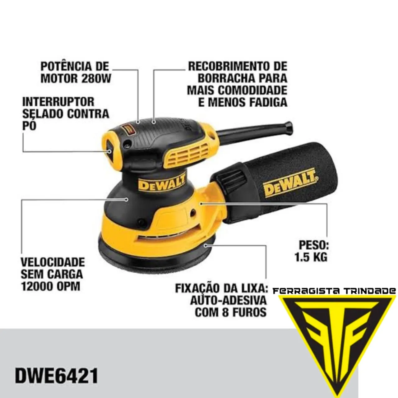 Lixadeira Roto Orbital de 5" (125mm) 280W 220V