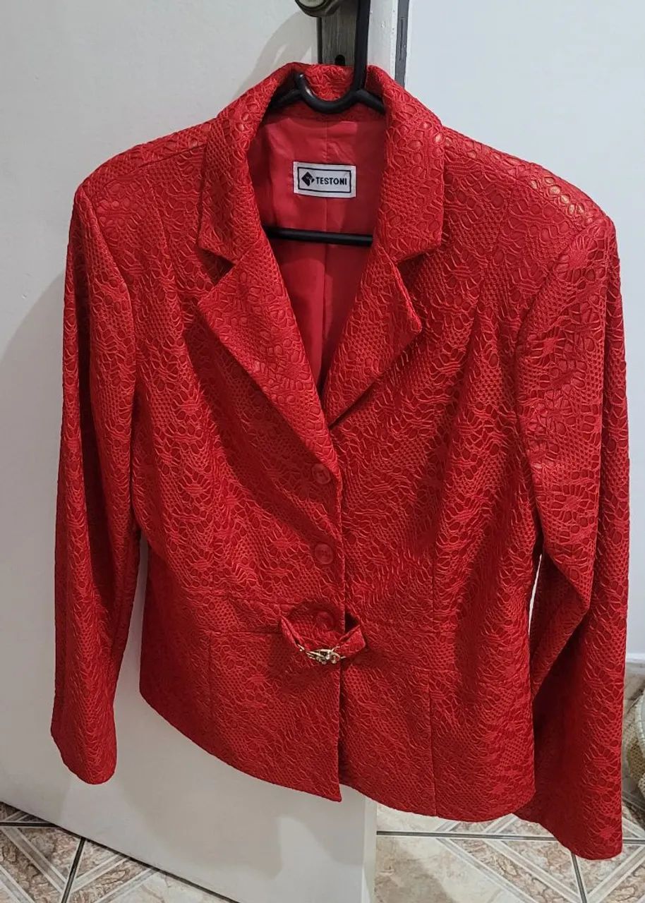 Conjunto de blaser  Vermelho Testoni Elegante