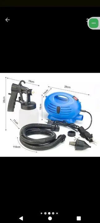 Pistola de Pintura Elétrica - Kit Completo - Novo