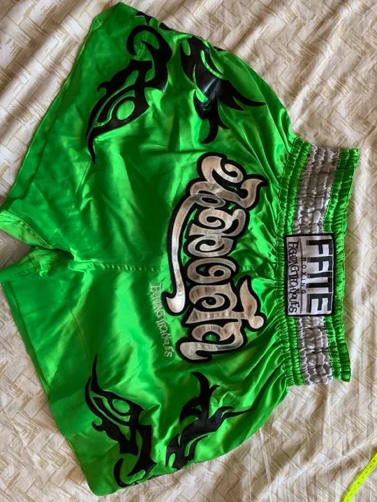 Short de Muaythai Verde tamanho GG
