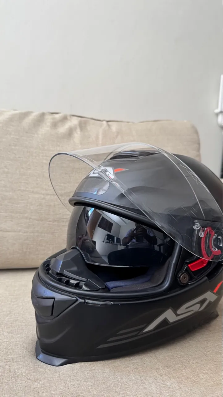 Capacete ASX Eagle SV com óculos