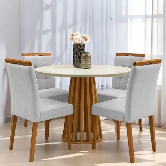 Mesa de Jantar Berlim 1,00m com 4 Cadeiras  -  Pronta Entrega!