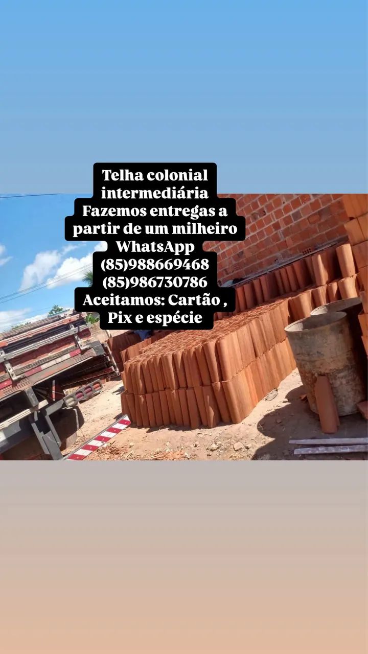 Telha colonial intermediária 