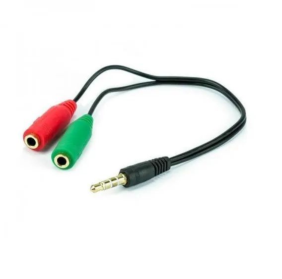 Cabo Headset Para Fone, 2 P2 Fêmea Para 1 P2 Macho