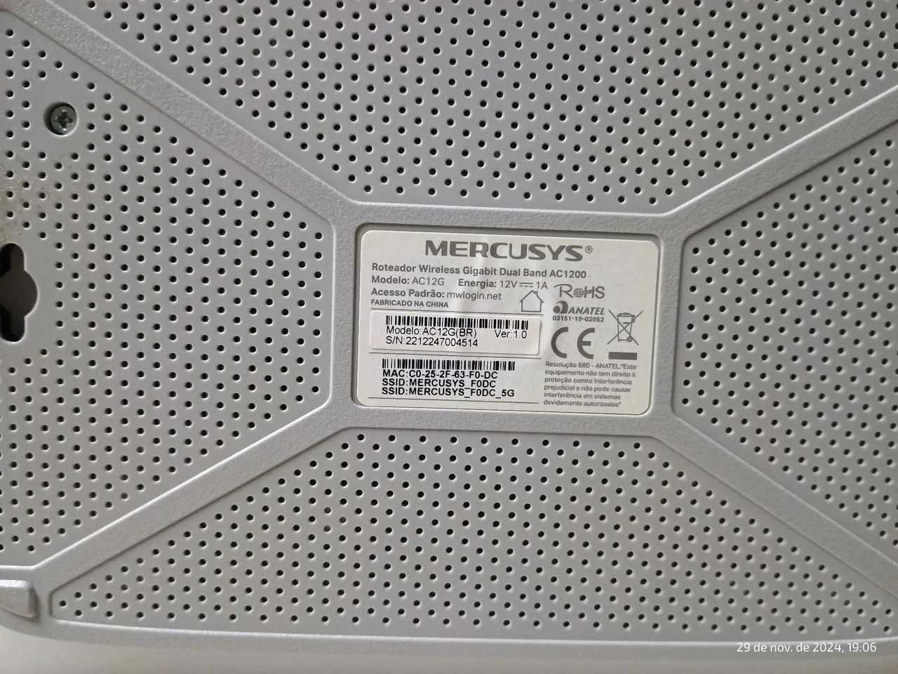 Roteador Wi-Fi 4 Antenas Mercusys AC1200 Dual Band gigabit - Foto 3