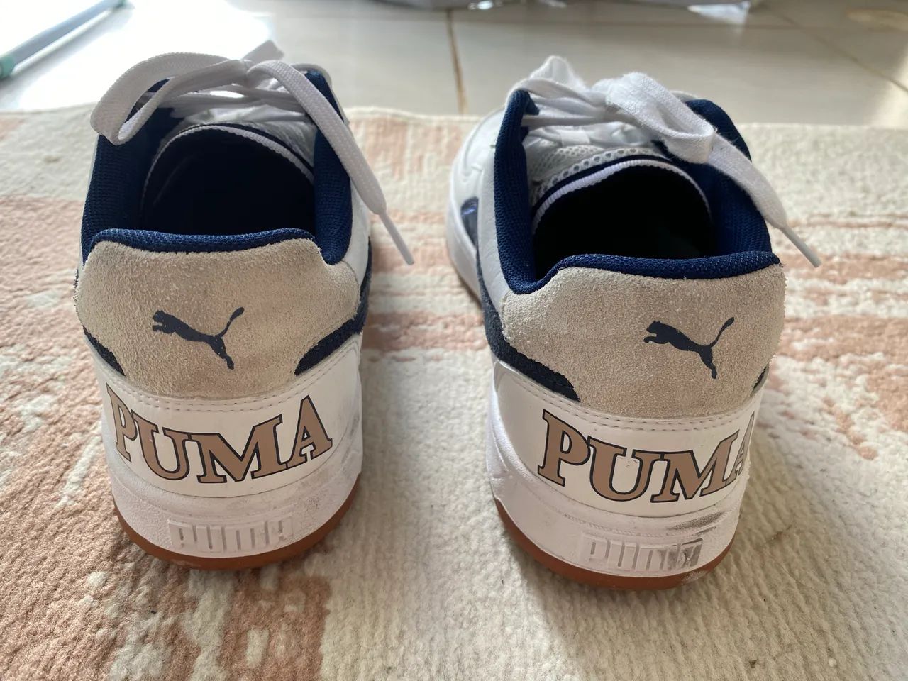 Tênis Puma 1948 branco e azul  - Foto 2