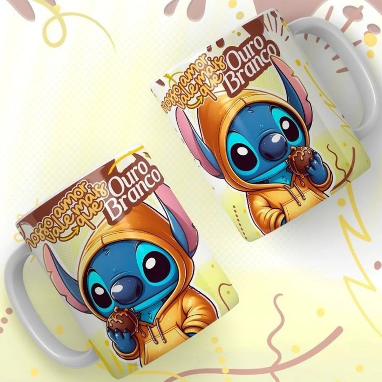 Caneca de Páscoa Stitch personalizada - Foto 3